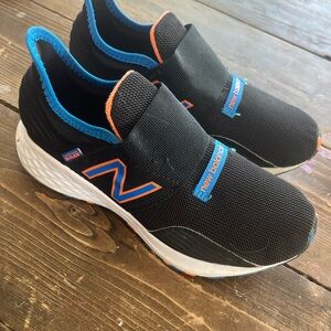 New Balance Black and Blue Slip-On Sneakers with Elastic Band